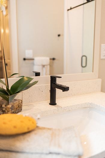 A bathroom sink